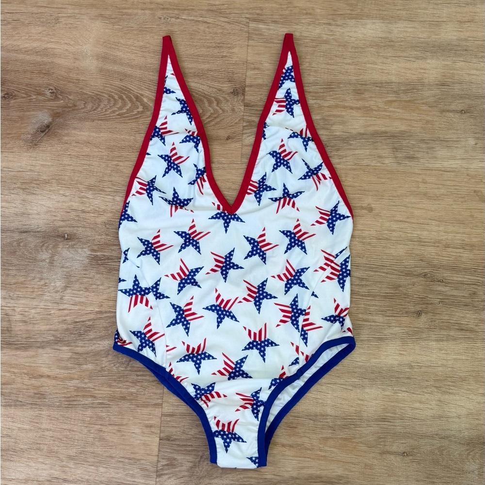 LF Red, White, and Blue Star Swimsuit